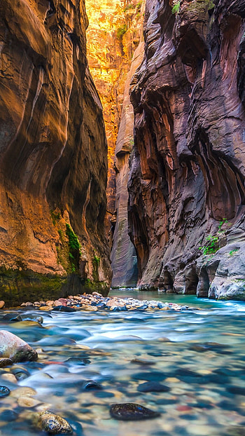 Virgin River, Riwawarrows, Narrows Zion Park HD phone wallpaper