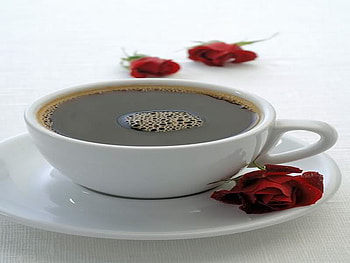 roses, coffee, simple, cup, red HD wallpaper