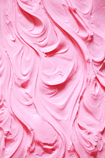 Detailed swirls of creamy pink frosting creating a textured background ideal for design. HD phone wallpaper