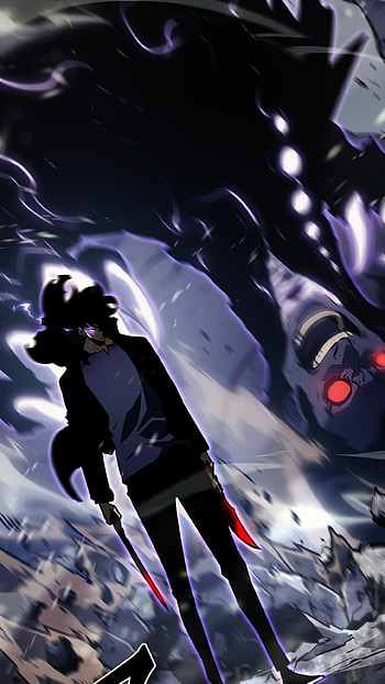Solo leveling, only i level up, showdown between monarchs, kamish fangs, arise, shadow army, shadow lord, hunter, korean, mangwa, shadow monarch, sung jinwoo HD phone wallpaper