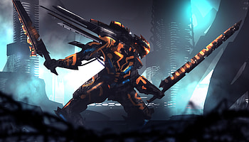 Scifi Robot Digital Art , scifi, robot, digital-art, artist, artwork, deviantart HD wallpaper