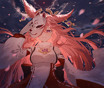 yae miko, game, genshin, GenshinImpact, anime HD wallpaper