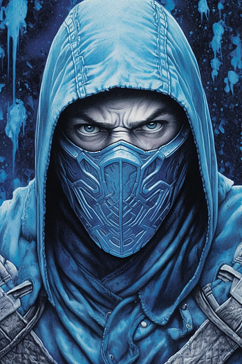 Sub-Zero, AI Art, video game, Mortal Kombat HD phone wallpaper