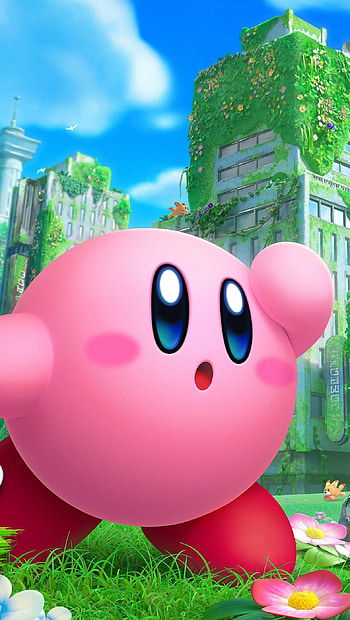 Kirby and the Forgotten Land, U, Digital art, Gaming masterpiece HD phone wallpaper
