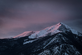 Snow mountains, nature, sky HD wallpaper
