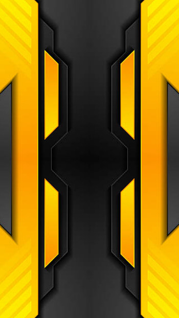 yellow black gamer 3d, digital, amoled, samsung, material, modern, neon, symmetry, design, pattern, galaxy HD phone wallpaper