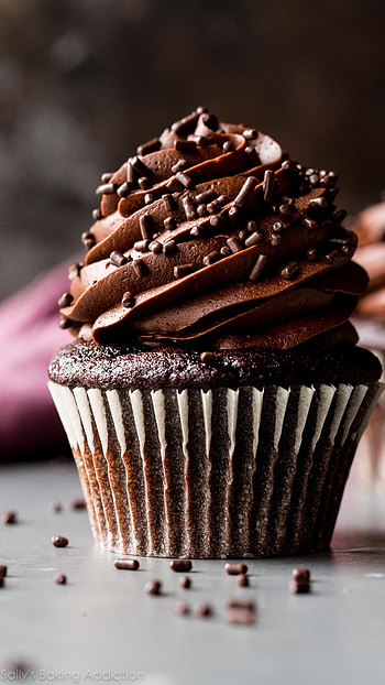 Cupcake, Dark Chocolate Cupcake HD phone wallpaper
