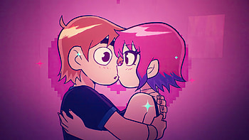 Scott Pilgrim and Ramona Flowers Kiss -, Scott Pilgrim, Ramona Flowers, kiss, TV Show, Scott Pilgrim Takes Off HD wallpaper
