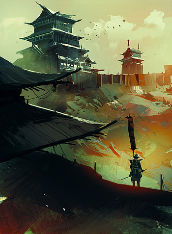 Art, Architecture, Pagoda, Temple, Samurai HD phone wallpaper