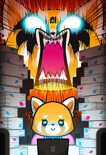 Aggretsuko, Artstation artwork, Striking visuals, Captivating art HD phone wallpaper