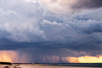 Nature, Sky, Sea, Clouds, Shore, Bank HD wallpaper