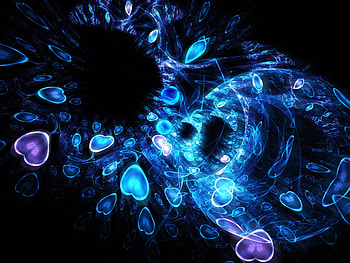 Abstract, Patterns, Form, Fractal, Neon, Forms, Heart HD wallpaper