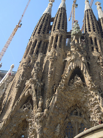 Sagrada Familia, Medieval architecture, Barcelona monument, Historic landmark HD phone wallpaper