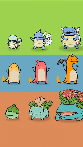 Evolution of Pokémon: Iconic Starters , video game, Pokemon HD phone wallpaper