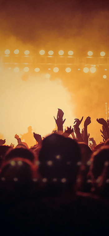 Concert joy, Hands raised, Dark party ambiance HD phone wallpaper