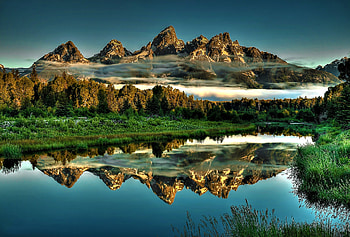Beaver Ponds,Grand Teton, Lake, Nature, Reflection, Mountain HD wallpaper