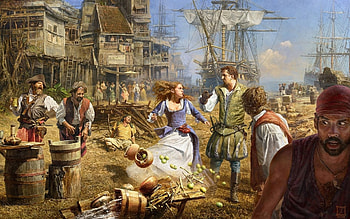 Fantasy art artwork artistic original pirate pirates | | 701167 | UP HD wallpaper