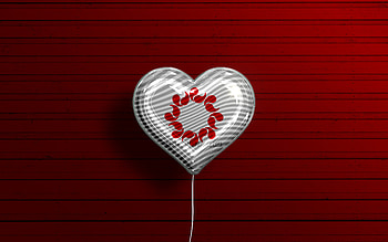 I Love Saitama, , realistic balloons, red wooden background, Day of Saitama, japaenese prefectures, flag of Saitama, Japan, balloon with flag, Prefectures of Japan, Saitama flag, Saitama HD wallpaper