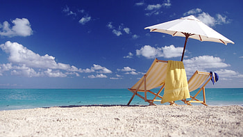 Beach chair , Coastal comfort, Tropical getaway, Serene retreat HD wallpaper
