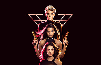 2019 Movie, Charlie's Angels, Naomi Scott, Kristen Stewart, Elizabeth Banks HD wallpaper