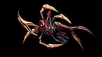 Spiderman High Tech Suit, spiderman, superheroes, artwork, art, digital-art, dark, pixiv HD wallpaper