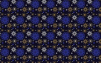 Pattern, craciun, christmas, texture, golden, blue, winter, white, black, snowflake, iarna HD wallpaper