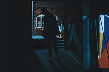 Dark, Silhouette, Miscellanea, Miscellaneous, Human, Person, Lane HD wallpaper