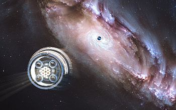 Nebula Rift — Starship Approaches Black Hole, spaceship, nebula, black hole, space HD wallpaper