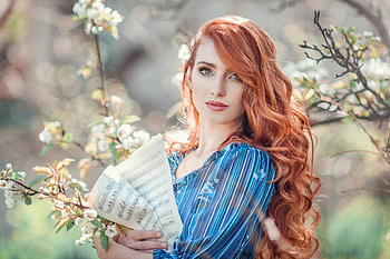 Beauty, bokeh, lady, spring time, face, beautiful, flowers, spring, woman HD wallpaper