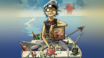 Gorillaz, Musical , Aesthetic illustration, Boat symbolism HD wallpaper