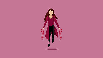 Fiery Resolve Scarlet Witch, scarlet-witch, superheroes, artwork, digital-art, minimalism, deviantart HD wallpaper