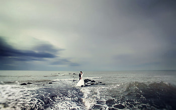 Sea, Love, Wedding, Mood HD wallpaper