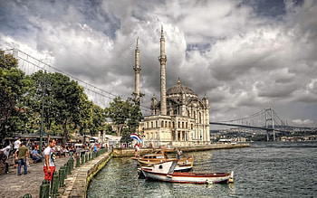a sunday in the ortakoy, religious, turkey, mosque HD wallpaper