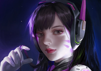 Artwork Dva Overwatch, dva-overwatch, overwatch, games, artwork HD wallpaper