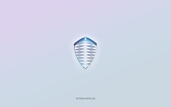 Koenigsegg logo, cut out 3d text, white background, Koenigsegg 3d logo, Koenigsegg emblem, Koenigsegg, embossed logo, Koenigsegg 3d emblem HD wallpaper