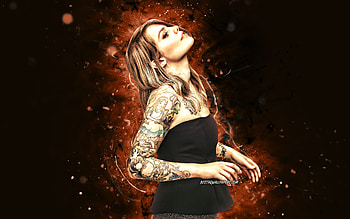 Coeur De Pirate, , brown neon lights, canadian singer, music stars, Beatrice Martin, canadian celebrity, superstars, Coeur De Pirate HD wallpaper
