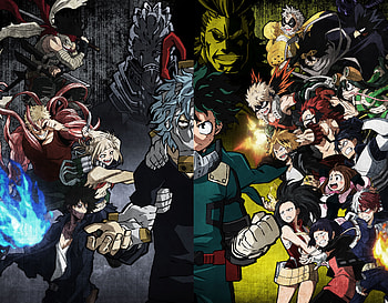 My Hero Academia, Izuku, face-off, art HD wallpaper