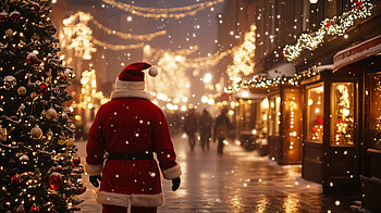 Aesthetic Christmas: Ultra, christmas aesthetic, Christmas, Santa, winter, holiday lights HD wallpaper