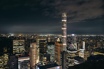 Cities, Architecture, Building, View From Above, Night City, Megapolis, Megalopolis HD wallpaper