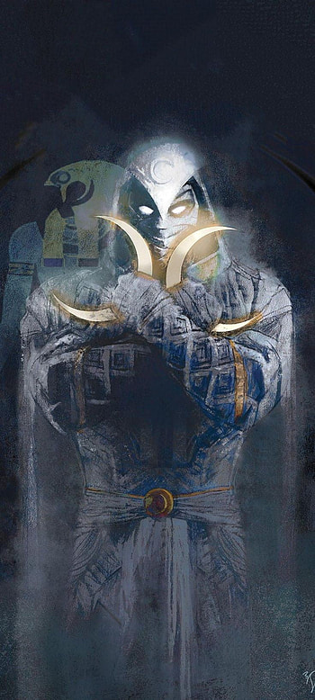 Moon kinght, art, painting, Marvel, Marvel_Avengers HD phone wallpaper