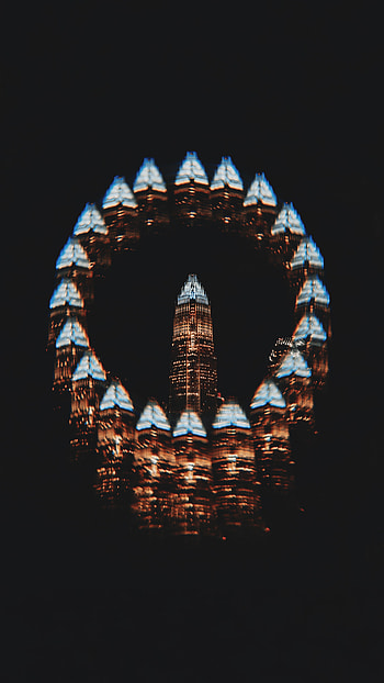 Building, Miscellanea, Miscellaneous, Circle, Tower, Illusion HD phone wallpaper