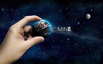 :-), blue, earth, creative, planet, fantasy, world, funny, hand HD wallpaper