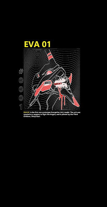 Eva 01, Eva01, Anime, Minimalista, Envangelion HD phone wallpaper