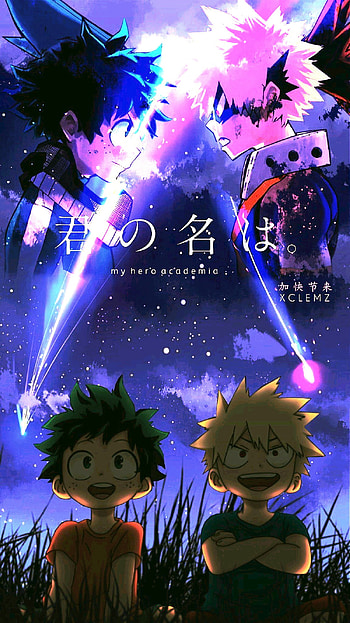 *Bakugo and Deku*, art, midnight HD phone wallpaper