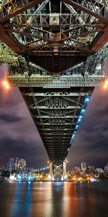 Sydney Harbour Bridge , Cityscape beauty, Reflections, Captivating skyline HD phone wallpaper