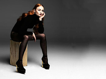 Sophie Turner, Sophie, model, , 2016, actress, pantyhose, heels, Turner, stockings, legs HD wallpaper