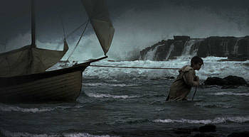 Bringing the boat into shore, boat, people, entertainment, ocean HD wallpaper