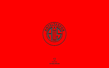 Antalyaspor, red background, Turkish football team, Antalyaspor emblem, Super Lig, Turkey, football, Antalyaspor logo HD wallpaper