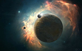 Landscape, Planets, Universe HD wallpaper