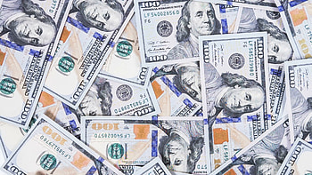 Subscription Library Background with money american hundred dollar bills rotate. RAW video record. HD wallpaper